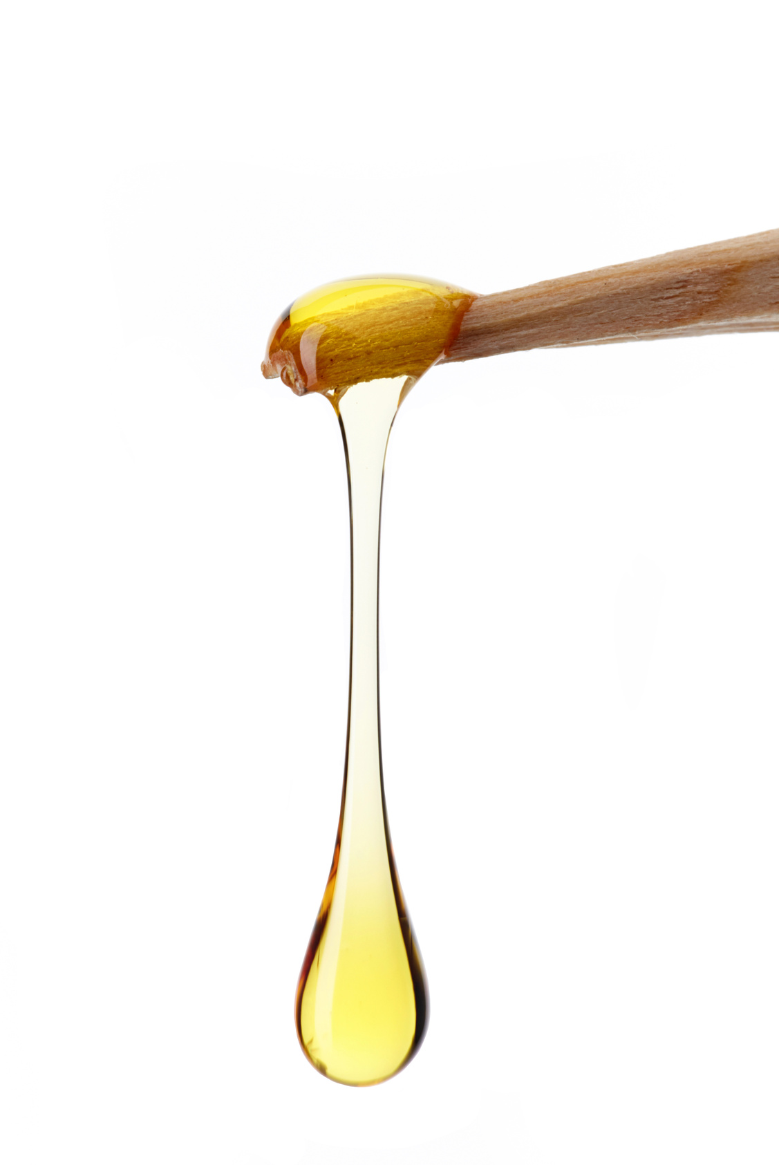 drop of honey on a white background